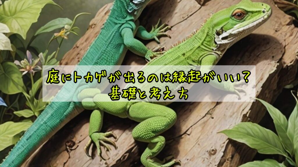 庭にトカゲが出るのは縁起がいい？基礎と考え方
