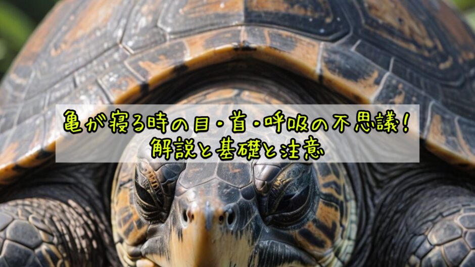 亀が寝る時の目・首・呼吸の不思議！解説と基礎と注意