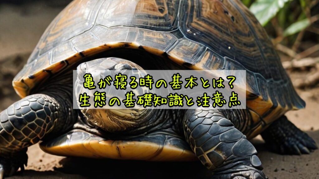 亀が寝る時の基本とは?生態の基礎知識と注意点