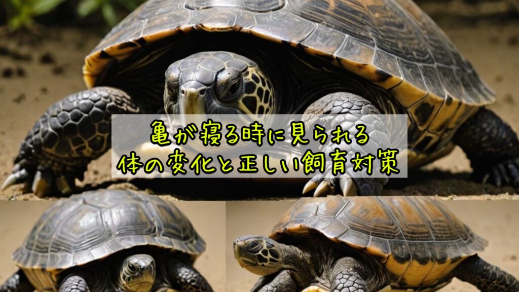 亀が寝る時に見られる体の変化と正しい飼育対策