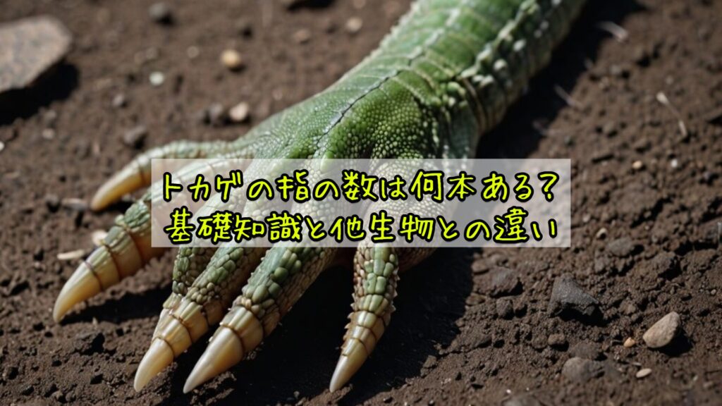 トカゲの指の数は何本ある？基礎知識と他生物との違い