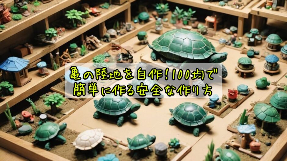 亀の陸地を自作！100均で簡単に作る安全な作り方
