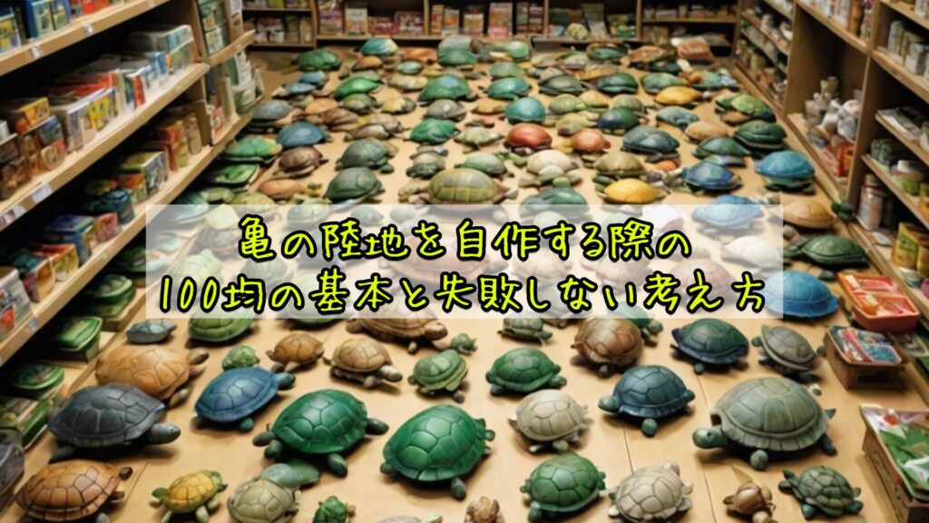 亀の陸地を自作する際の100均の基本と失敗しない考え方