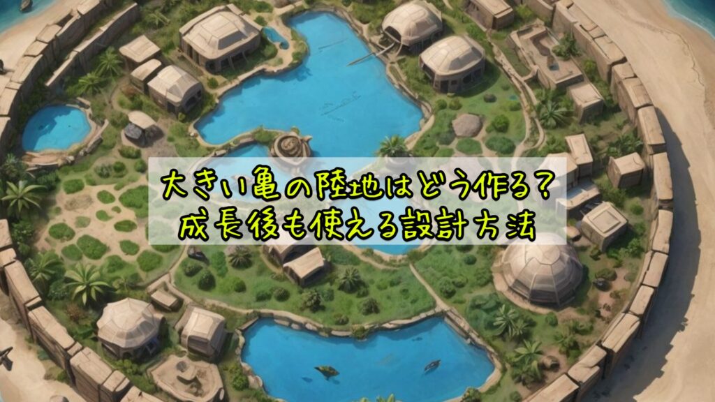 大きい亀の陸地はどう作る？成長後も使える設計方法
