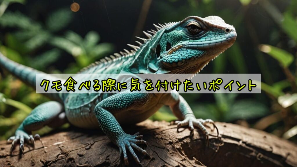 クモ食べる際に気を付けたいポイント