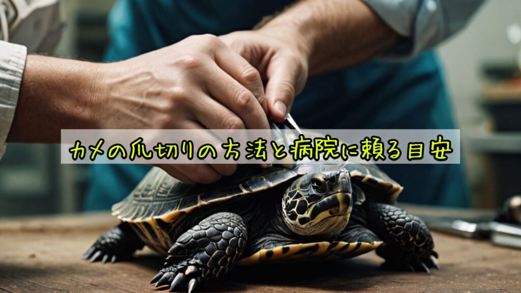 カメの爪切りの方法と病院に頼る目安