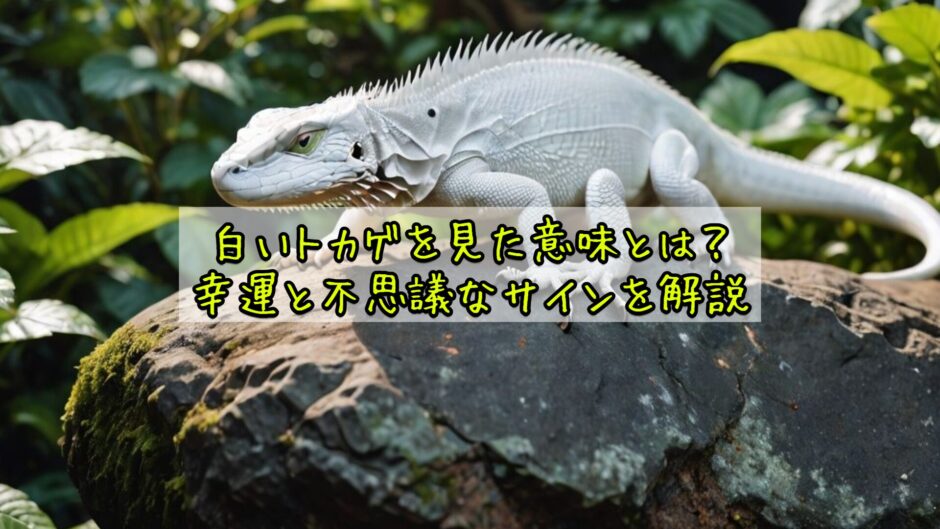 白いトカゲを見た意味とは？幸運と不思議なサインを解説
