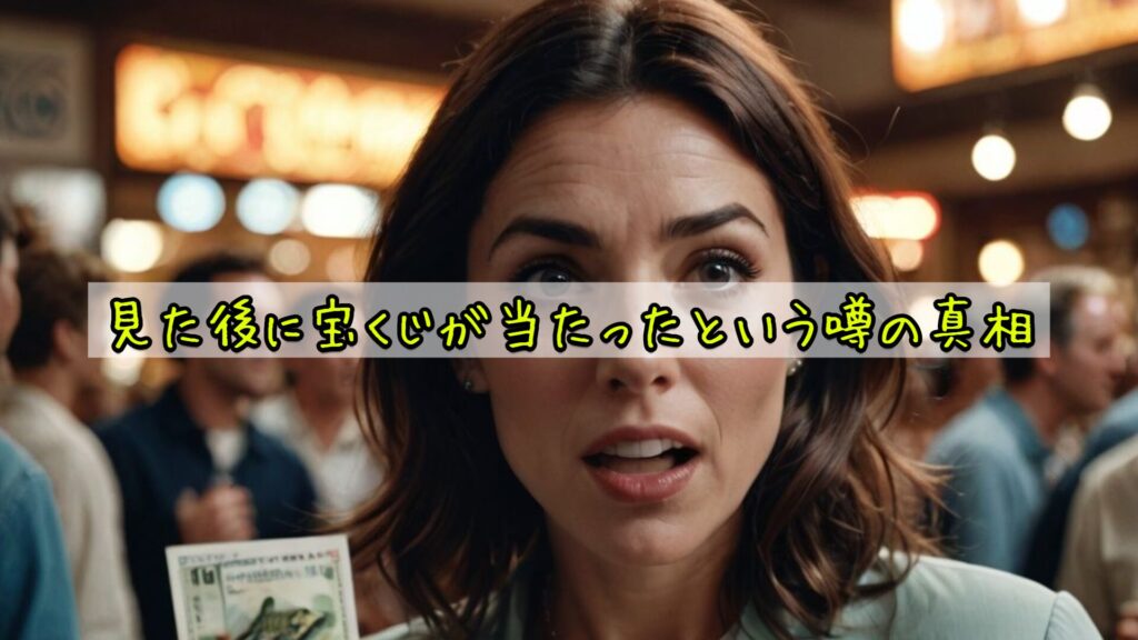見た後に宝くじが当たったという噂の真相