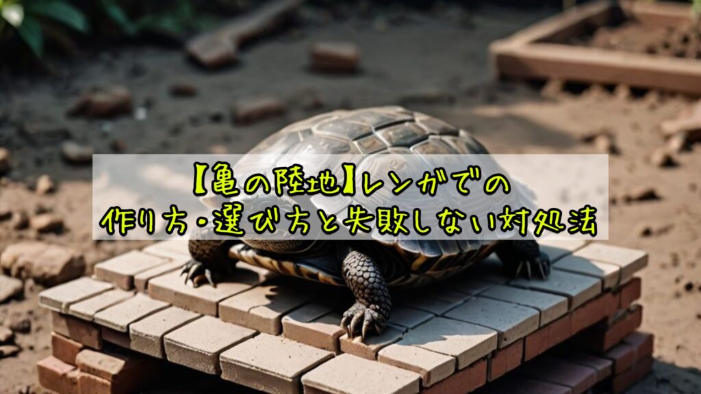 【亀の陸地】レンガでの作り方・選び方と失敗しない対処法