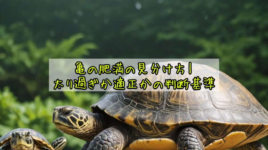 亀の肥満の見分け方｜太り過ぎか適正かの判断基準