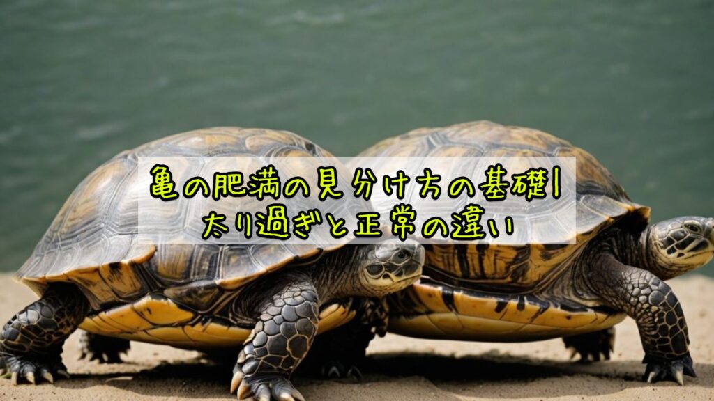 亀の肥満の見分け方の基礎｜太り過ぎと正常の違い