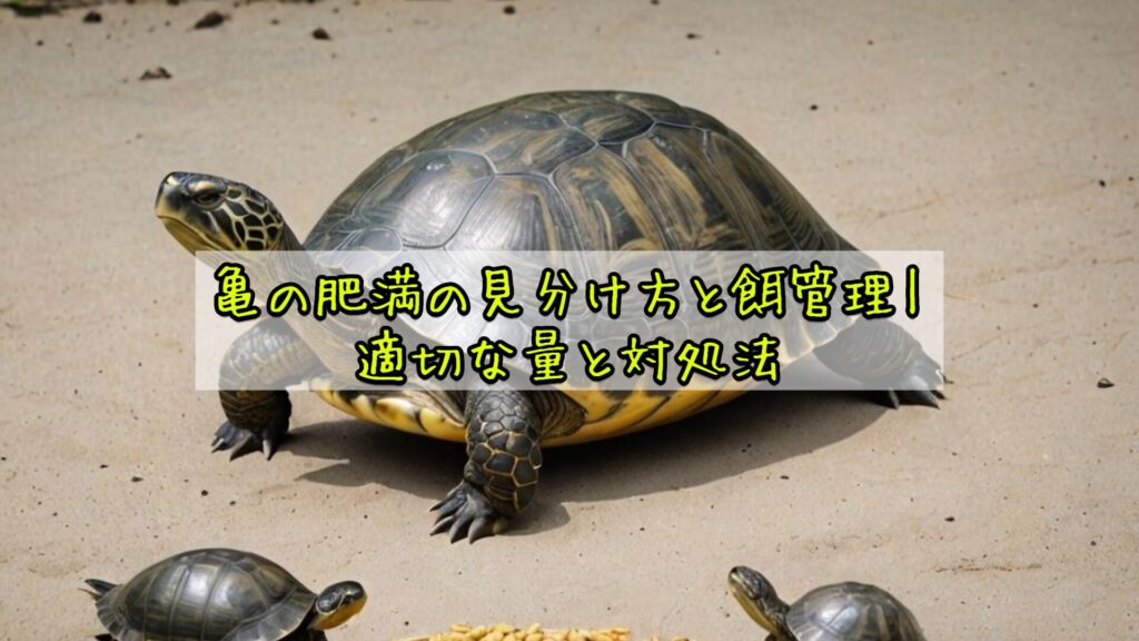 亀の肥満の見分け方と餌管理｜適切な量と対処法