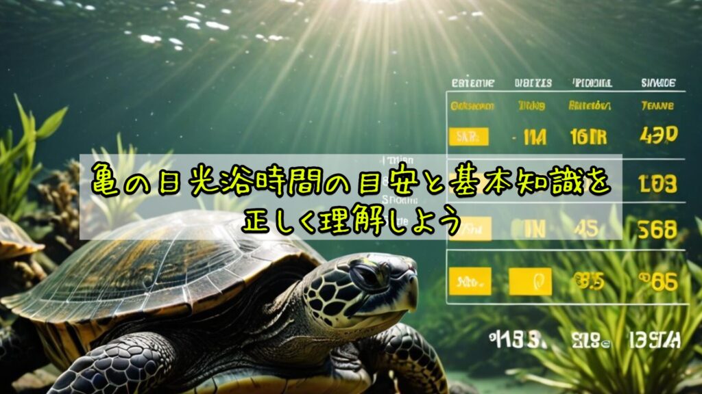 亀の日光浴時間の目安と基本知識を正しく理解しよう