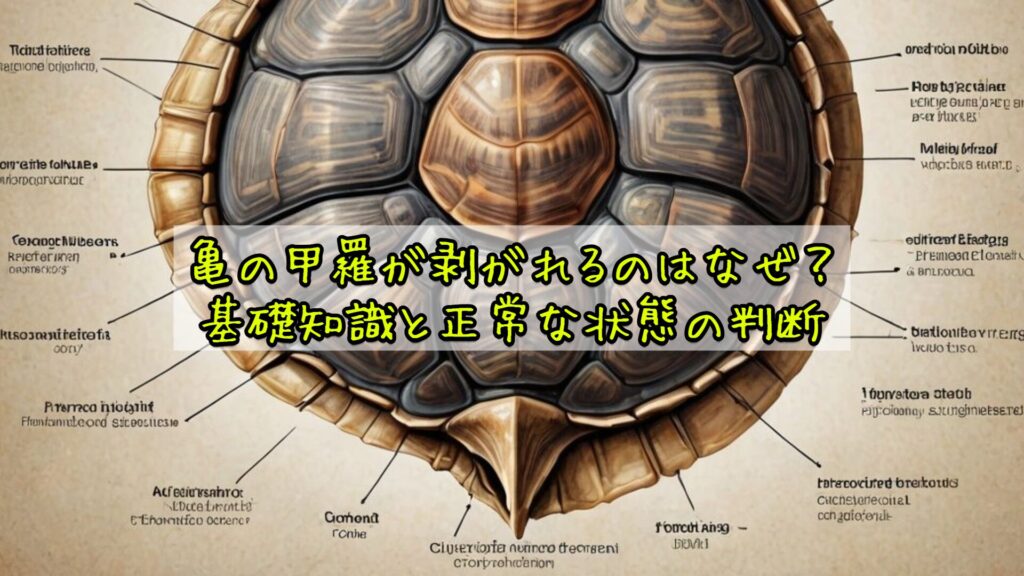 亀の甲羅が剥がれるのはなぜ？基礎知識と正常な状態の判断