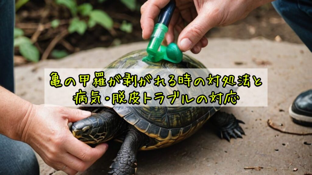 亀の甲羅が剥がれる時の対処法と病気・脱皮トラブルの対応