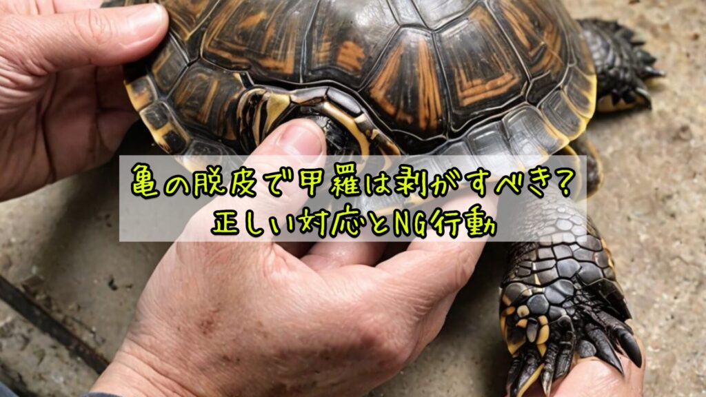亀の脱皮で甲羅は剥がすべき？正しい対応とNG行動