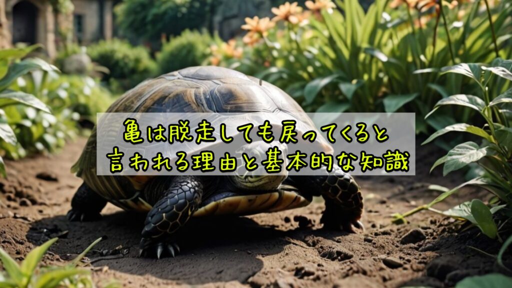 亀は脱走しても戻ってくると言われる理由と基本的な知識