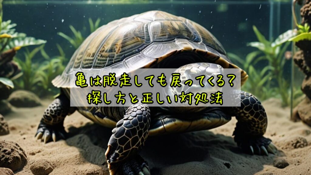 亀は脱走しても戻ってくる？探し方と正しい対処法