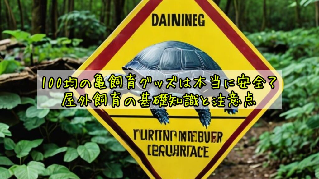 100均の亀飼育グッズは本当に安全？屋外飼育の基礎知識と注意点