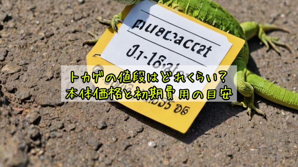 トカゲの値段はどれくらい？本体価格と初期費用の目安