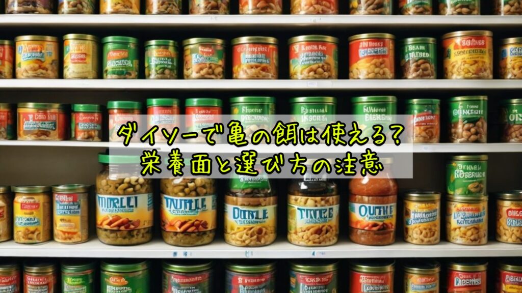 ダイソーで亀の餌は使える？栄養面と選び方の注意