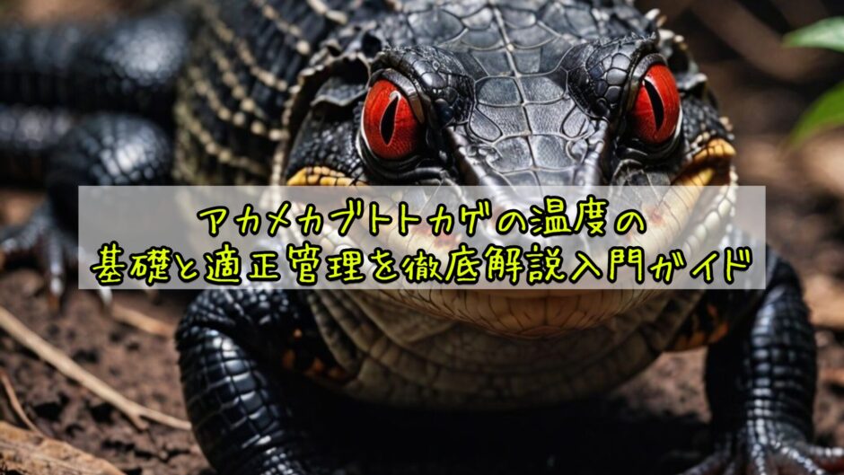 アカメカブトトカゲの温度の基礎と適正管理を徹底解説入門ガイド
