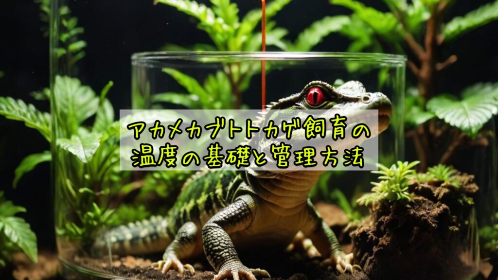 アカメカブトトカゲ飼育の温度の基礎と管理方法