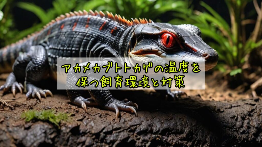 アカメカブトトカゲの温度を保つ飼育環境と対策