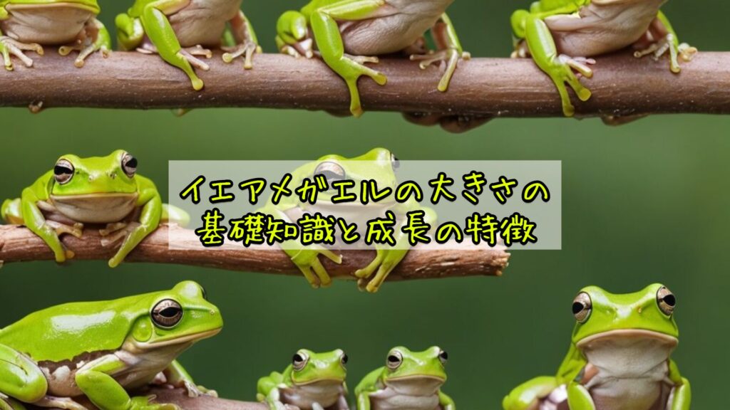 イエアメガエルの大きさの基礎知識と成長の特徴