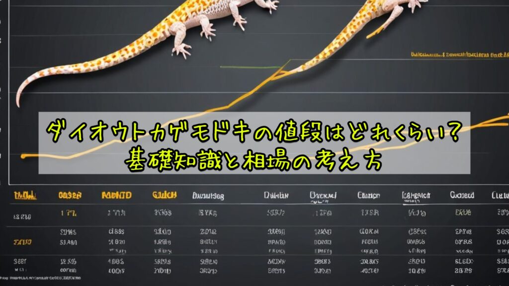 ダイオウトカゲモドキの値段はどれくらい？基礎知識と相場の考え方