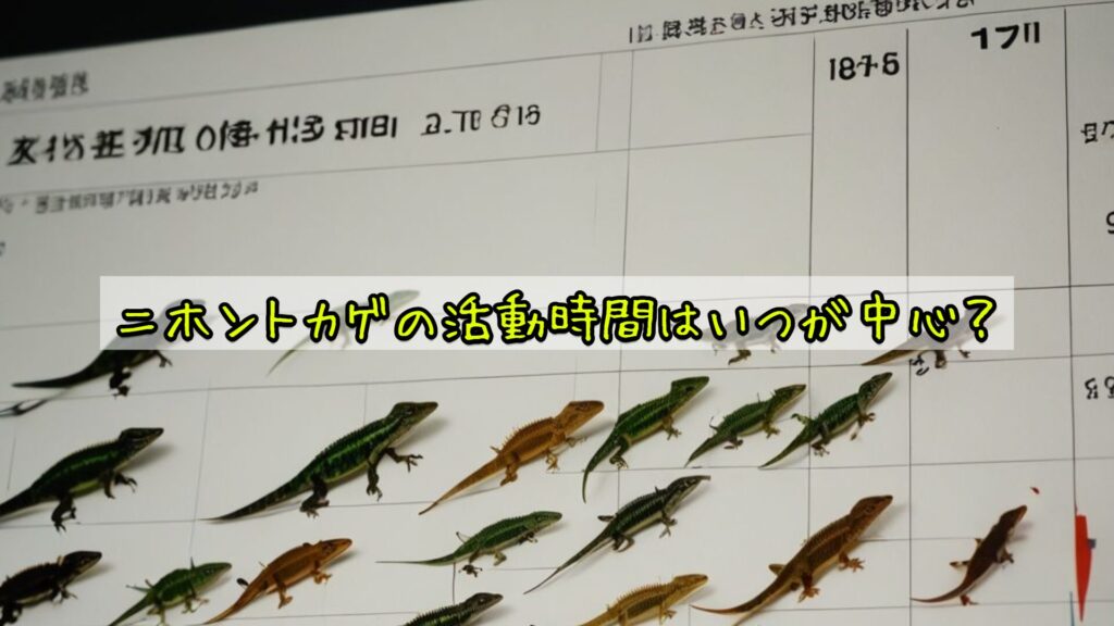 ニホントカゲの活動時間はいつが中心？