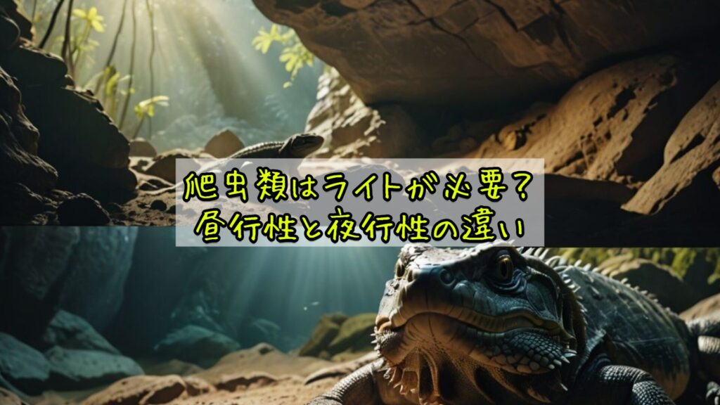 爬虫類はライトが必要？昼行性と夜行性の違い