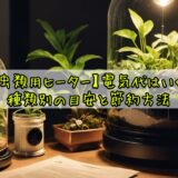 【爬虫類用ヒーター】電気代はいくら？種類別の目安と節約方法