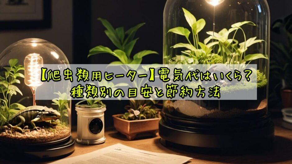 【爬虫類用ヒーター】電気代はいくら？種類別の目安と節約方法