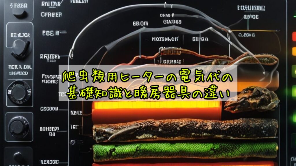 爬虫類用ヒーターの電気代の基礎知識と暖房器具の違い