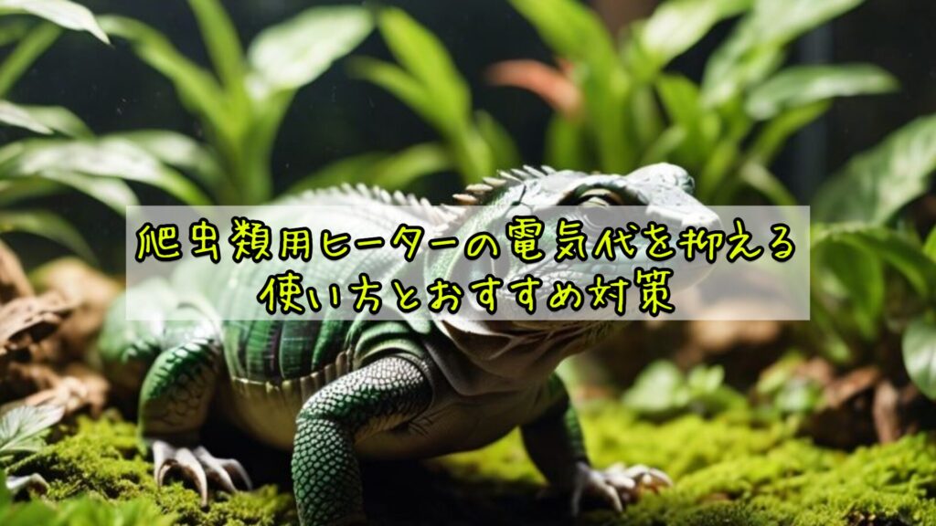 爬虫類用ヒーターの電気代を抑える使い方とおすすめ対策