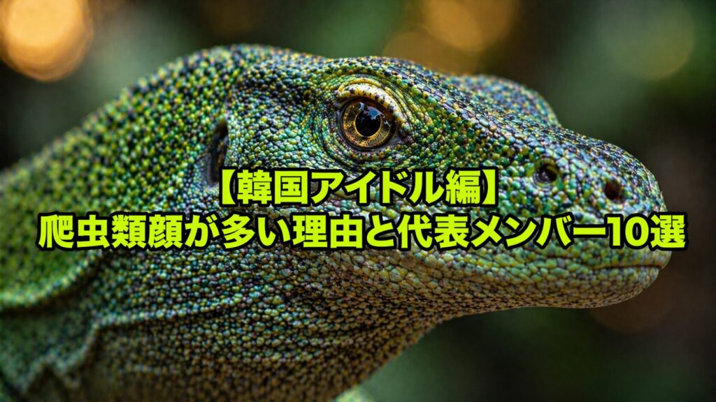 【韓国アイドル編】爬虫類顔が多い理由と代表メンバー10選