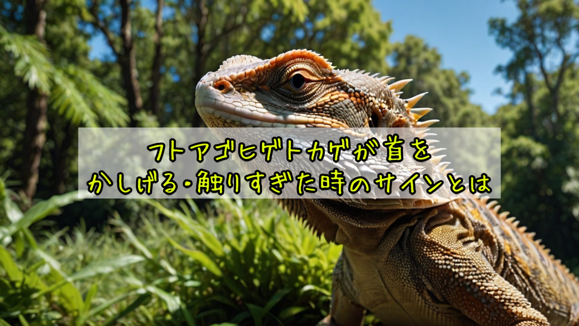 フトアゴヒゲトカゲが首をかしげる・触りすぎた時のサインとは