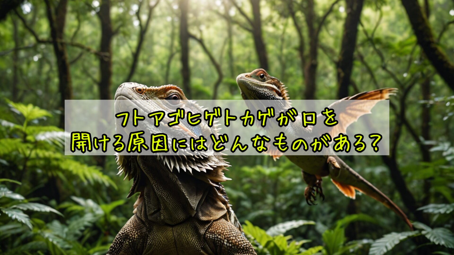 フトアゴヒゲトカゲが口を開ける原因にはどんなものがある?