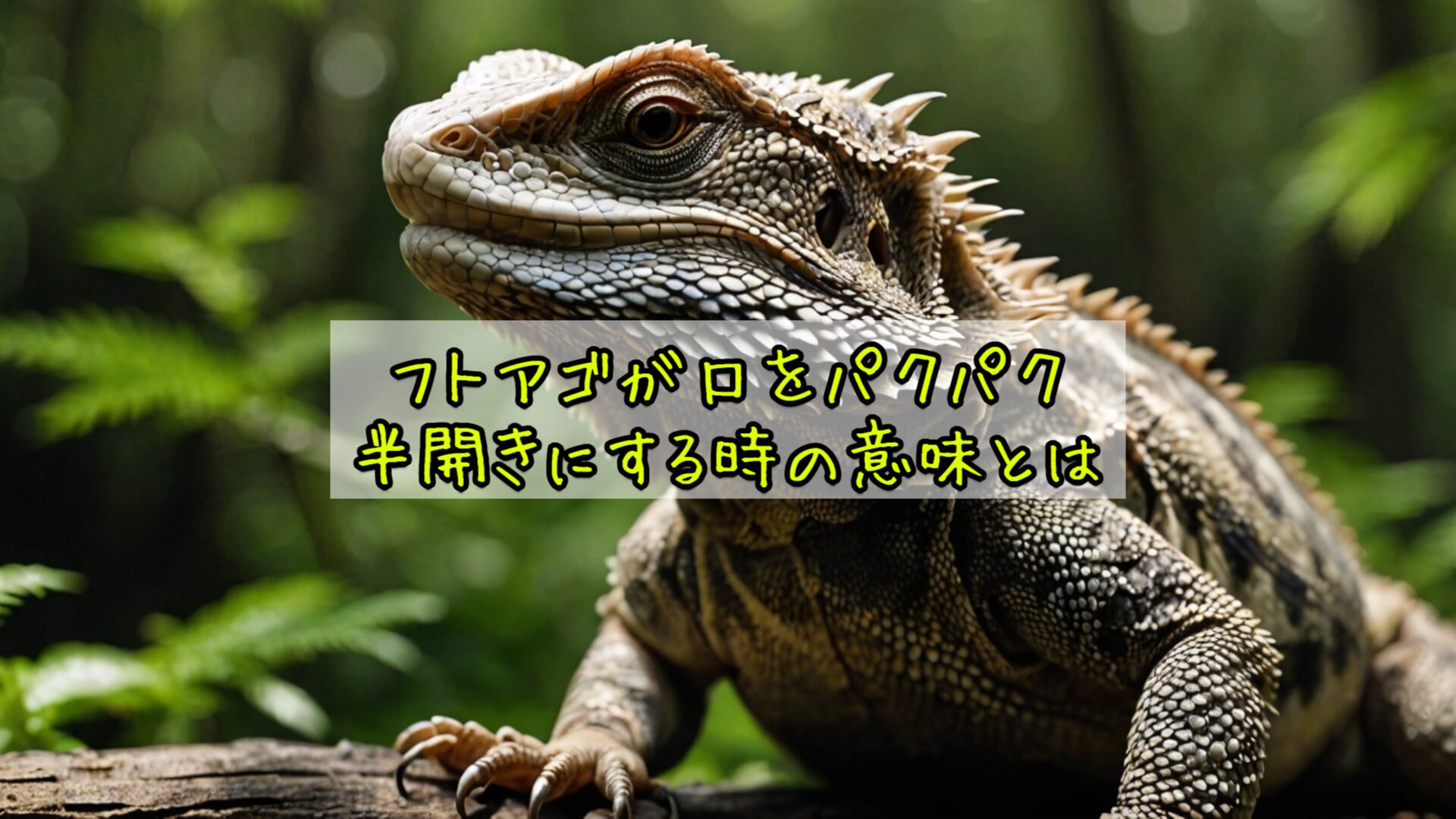 フトアゴが口をパクパク・半開きにする時の意味とは