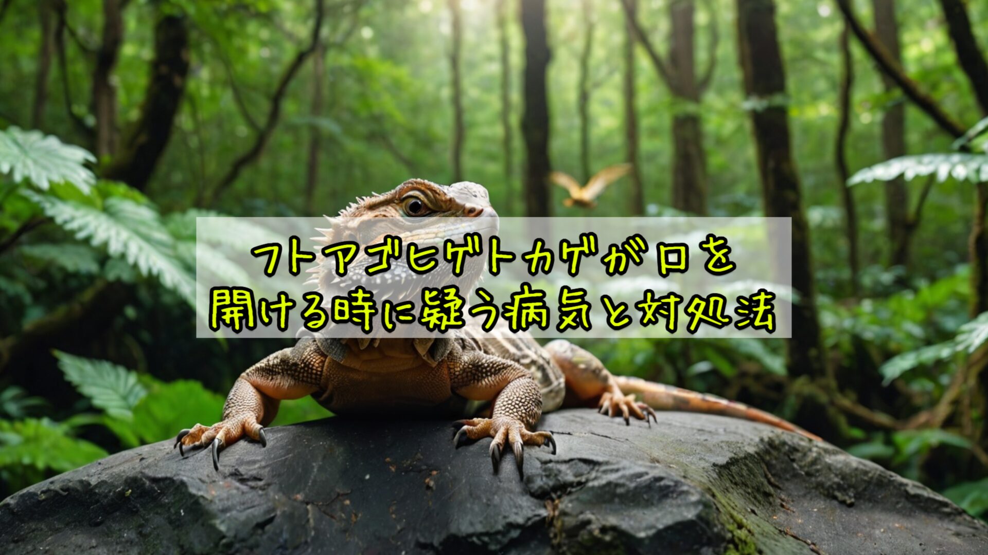 フトアゴヒゲトカゲが口を開ける時に疑う病気と対処法