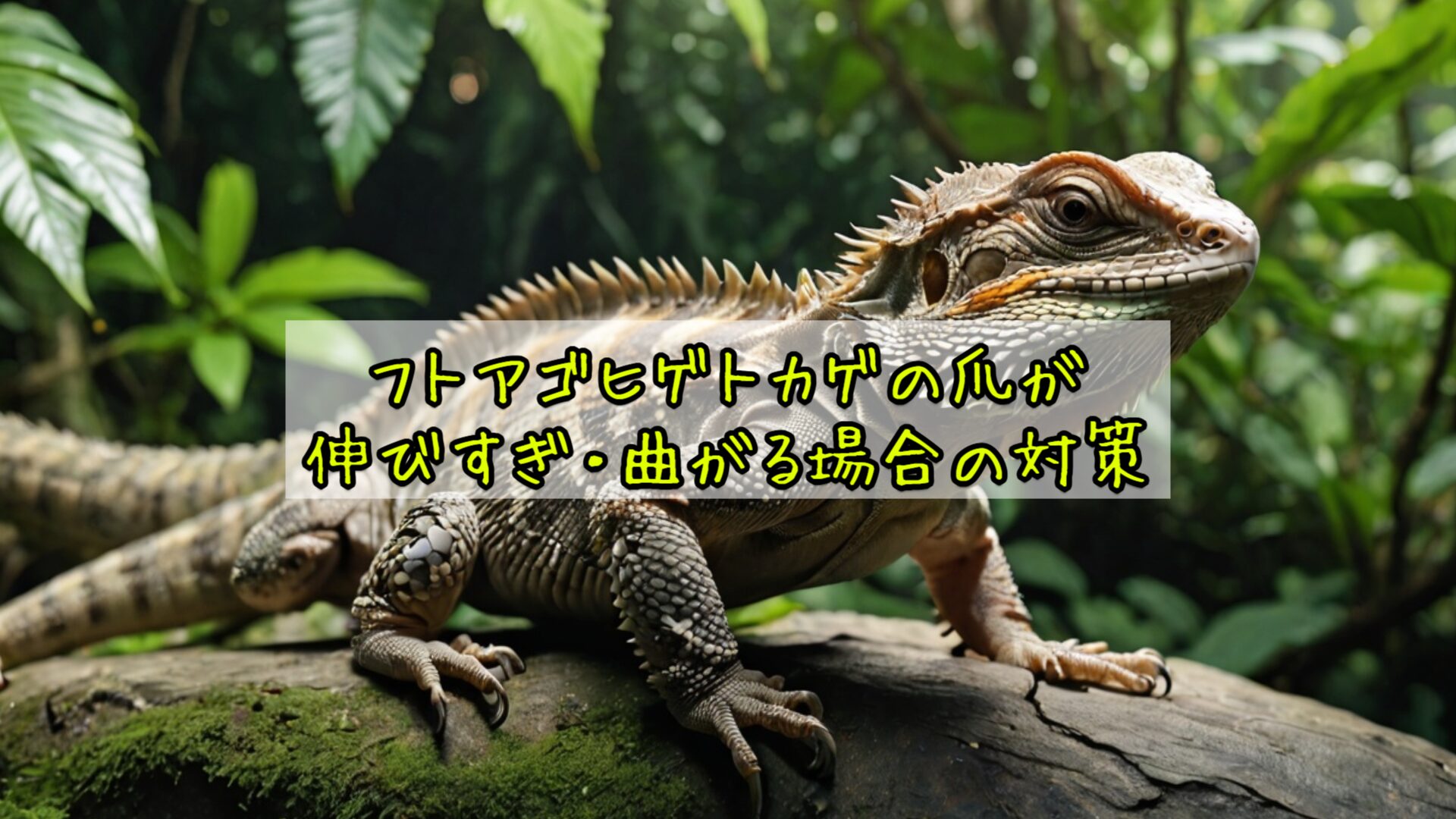 フトアゴヒゲトカゲの爪が伸びすぎ・曲がる場合の対策
