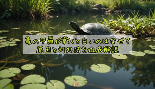 亀の甲羅が乾くと白いのはなぜ？原因と対処法を徹底解説