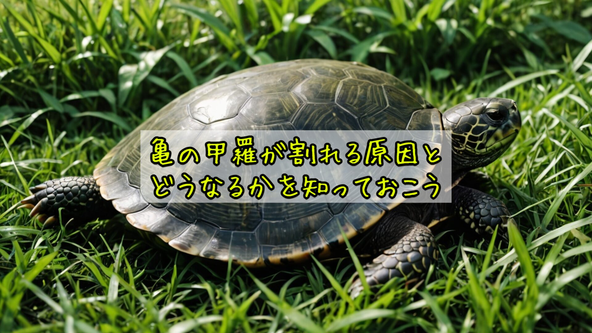 亀の甲羅が割れる原因とどうなるかを知っておこう