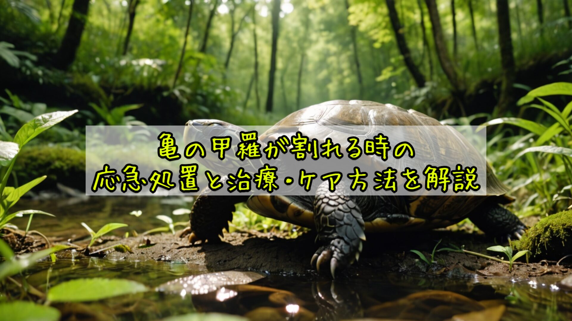 亀の甲羅が割れる時の応急処置と治療・ケア方法を解説