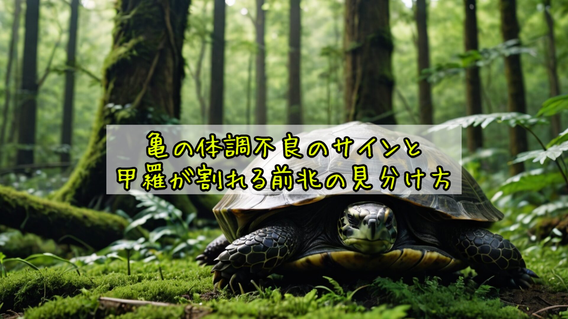 亀の体調不良のサインと甲羅が割れる前兆の見分け方
