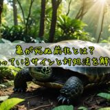 亀が死ぬ前兆とは？弱っているサインと対処法を解説
