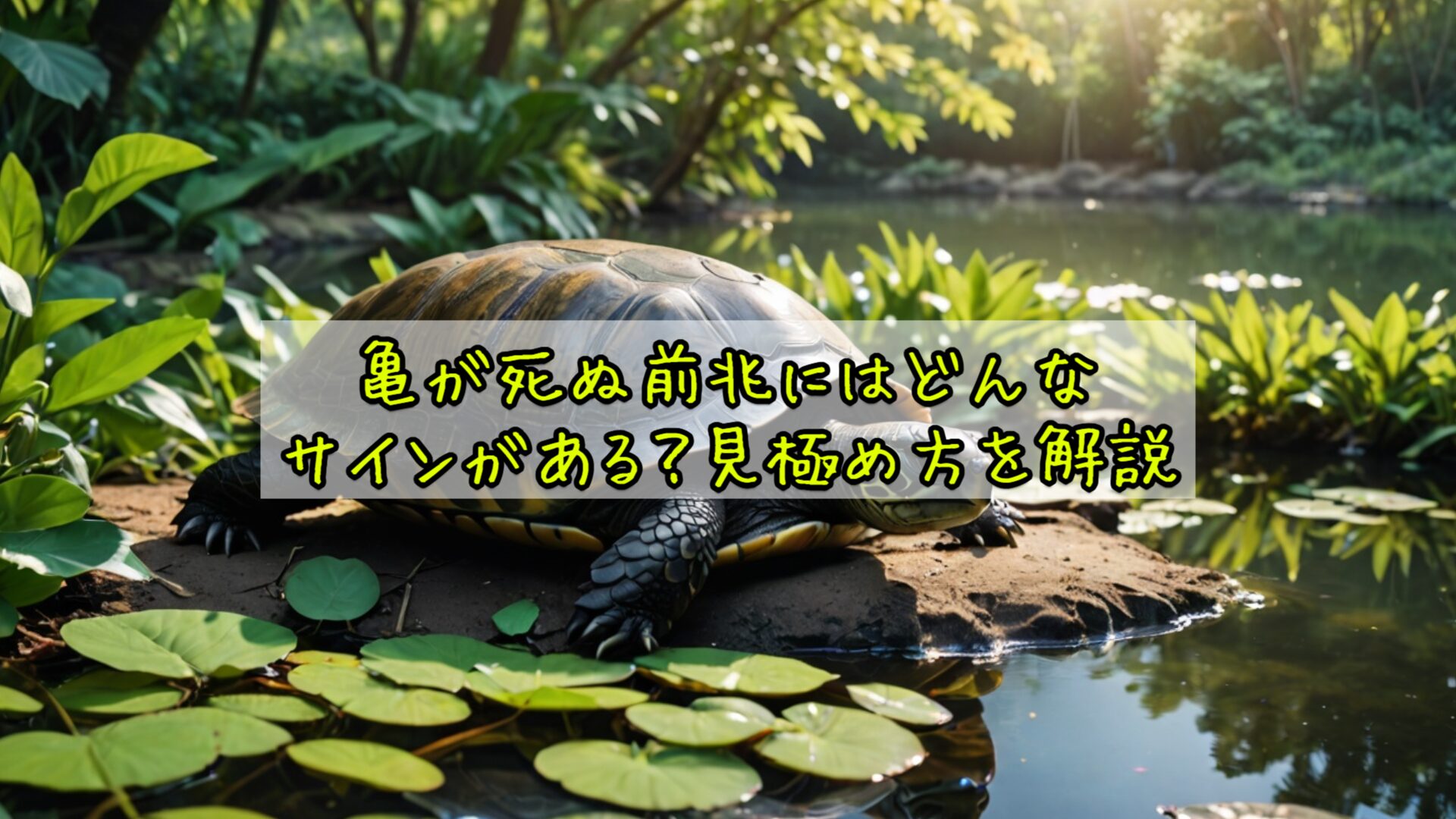 亀が死ぬ前兆のサインと見極め方