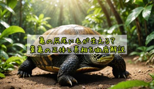 亀の尻尾に毛が生える？蓑亀の正体と真相を徹底解説