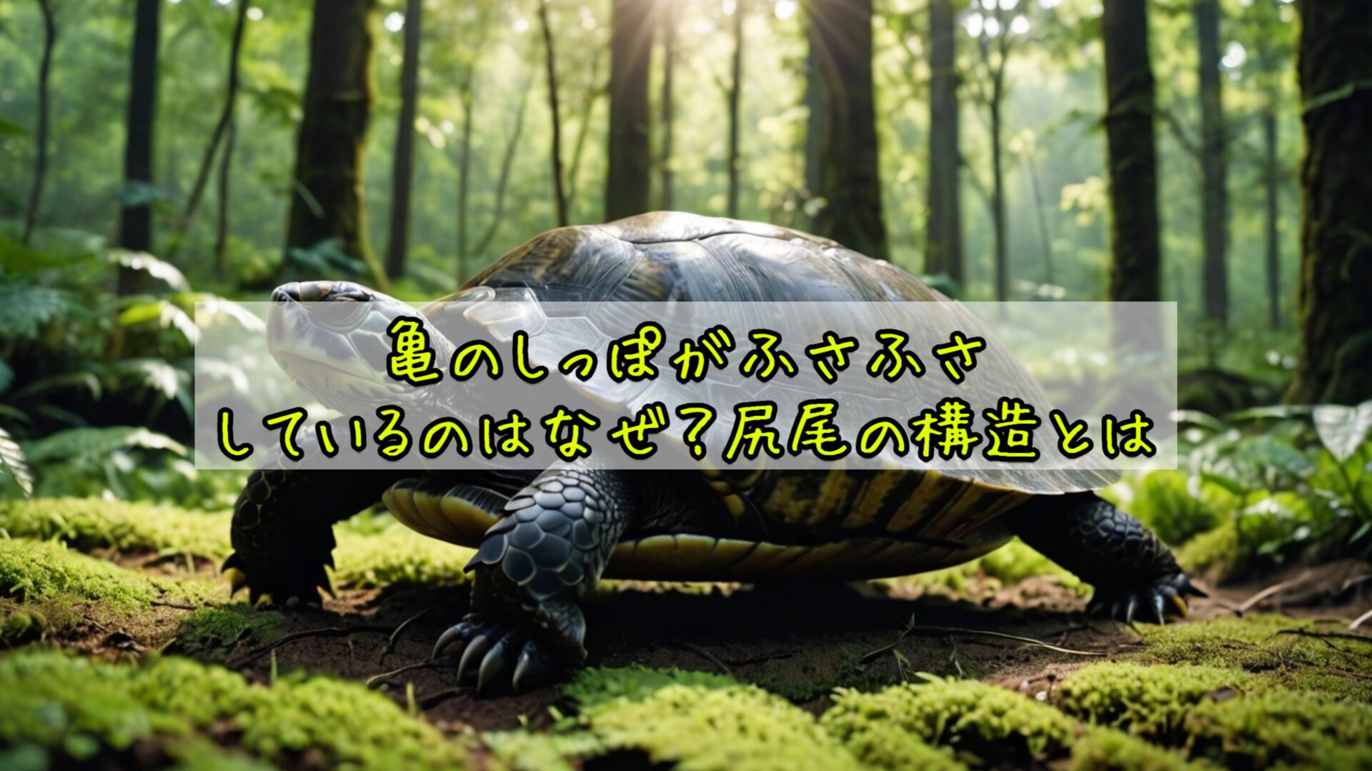 亀のしっぽがふさふさしている理由と尻尾の構造